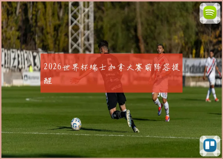 2026世界杯瑞士加拿大赛前阵容提醒